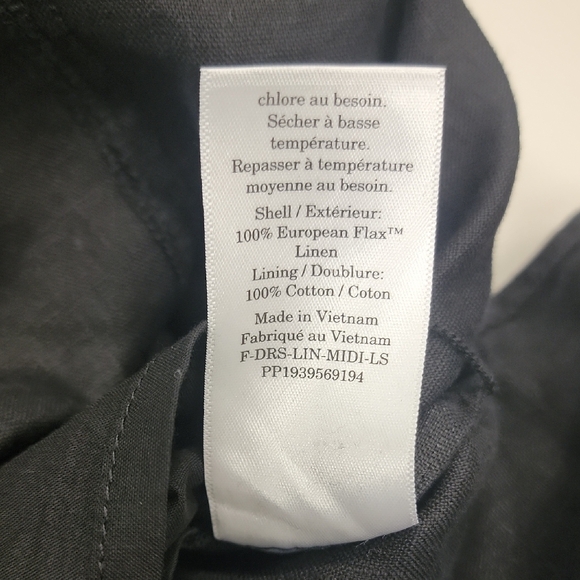 Everlane European Linen Midi Puff Sleeve Dress - Picture 15 of 16